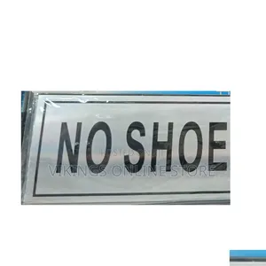 5 Pieces 'No Shoes' Self-Adhesive Sign