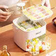 Ice Cube Maker with Tray and Lid - White - 1