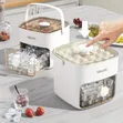 Ice Cube Maker with Tray and Lid - White - 4