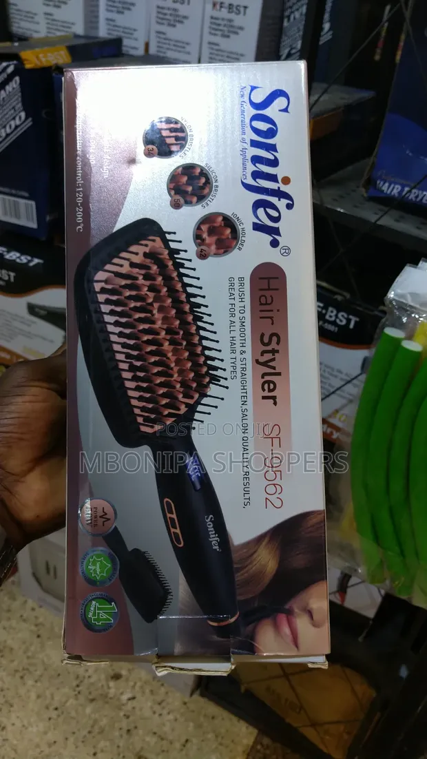 Sonifer Electric Hair Straightening Brush - 1