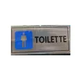 Blue Men's Toilet Sign - Silver Self-Adhesive - 1