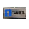 Blue Men's Toilet Sign - Silver Self-Adhesive - 2