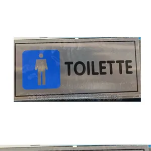 5 Pieces Blue Men's Toilet Sign - Self-Adhesive