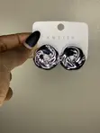 Silver Statement Earrings - 2