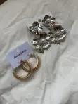 Silver Statement Earrings - 4