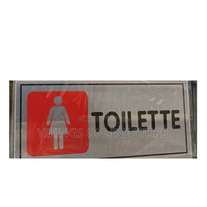 Red Ladies Toilet Sign - Self Adhesive