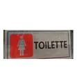 Red Ladies Toilet Sign - Self Adhesive - 1