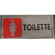 Red Ladies Toilet Sign - Self Adhesive - 2