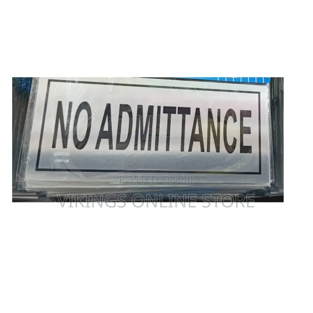 Self-Adhesive 'No Admittance' Sign - 1
