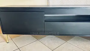 Classy Black TV Stand with Drawers