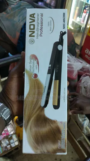 Nova Professional Electric Hair Straightening Iron - Black