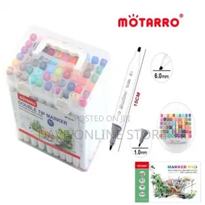 Motarro Quality Dual Tip Markers - 60 Colors Set