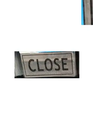 5 Pieces 'CLOSE' Sign Self-Adhesive Silver
