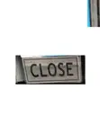 5 Pieces 'CLOSE' Sign Self-Adhesive Silver - 1