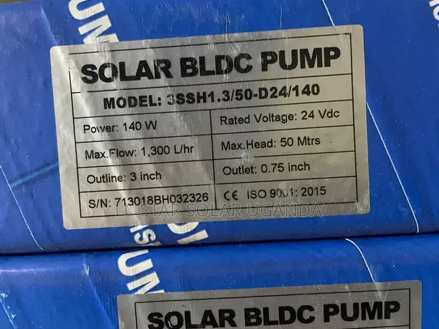 50M Submersible Solar Water Pump - 140W - 1