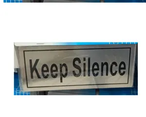 Keep Silence Sign - Self Adhesive Silver