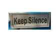 Keep Silence Sign - Self Adhesive Silver - 2