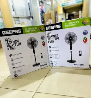 Geepas 16-Inch Stand Fan with Remote