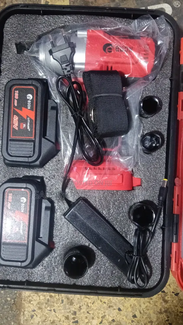 Edon Rechargeable Impact Wrench with Sockets - 1