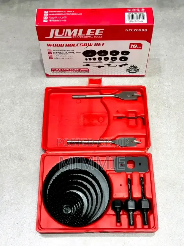 Jumlee 18-Piece Wood Holesaw Set - 1