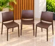 Coffee Brown Plastic Chairs (Brand New) - 2