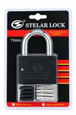 Stelar Lock 73mm Heavy-Duty Security Padlock with 4 Keys - 4