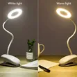 DPLIGHT DP-281 LED Ring Desk Lamp - Rechargeable Clip-on - 2
