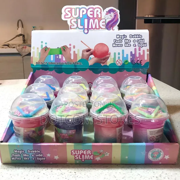 12pcs Set Bubble Tea Slime Toy - 1