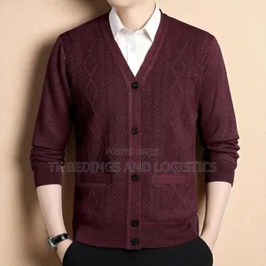 Men's V-Neck Cardigan Sweater