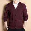 Men's V-Neck Cardigan Sweater - 2