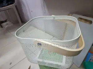 Steel Mesh Fruit Basket with Wooden Handle