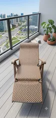 Folding Reclining Lounge Chair Bed - Grey - 1