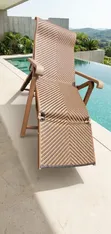 Folding Reclining Lounge Chair Bed - Grey - 3