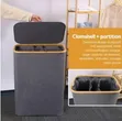 3-Partition Laundry Hamper (160L) - 2