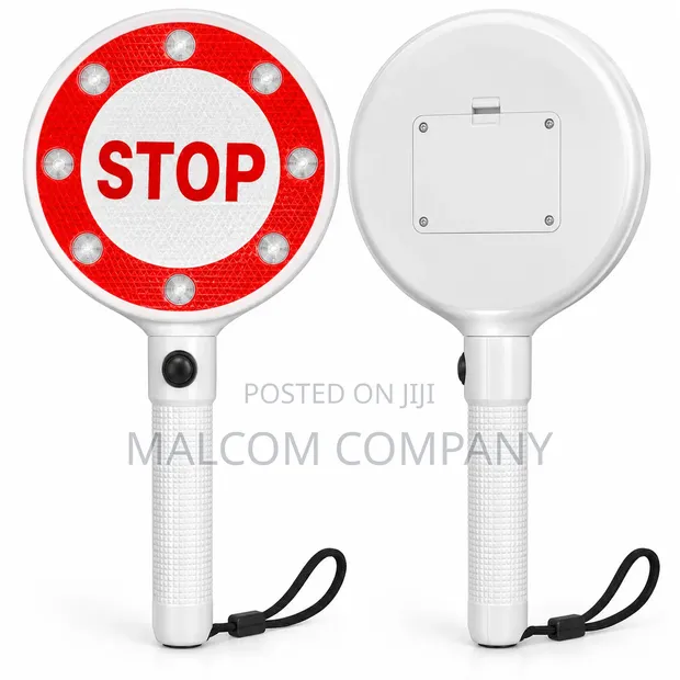 LED Traffic Stop Sign with Handheld Pole - 1