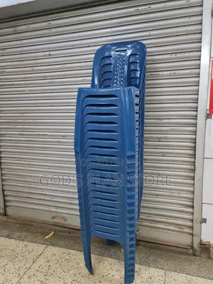Brand New Plastic Dining Chairs - Blue