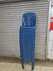 Brand New Plastic Dining Chairs - Blue - 2