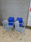 Light Gray Outdoor Dining Plastic Chairs (Set of 4) - 1