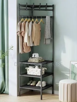 Multi-Function Corner Coat Rack - Floor Standing