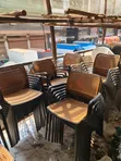 Crossed Mesh Back Plastic Chairs - 2