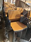 Crossed Mesh Back Plastic Chairs - 3