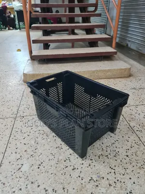 30kg Black Plastic Crates (Brand New)