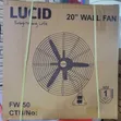 Lucid FW-55 20" Industrial Wall Fan - 2