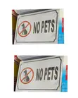 5 Pieces 'No Pets' Sign Sticker (A4 Size) - 2