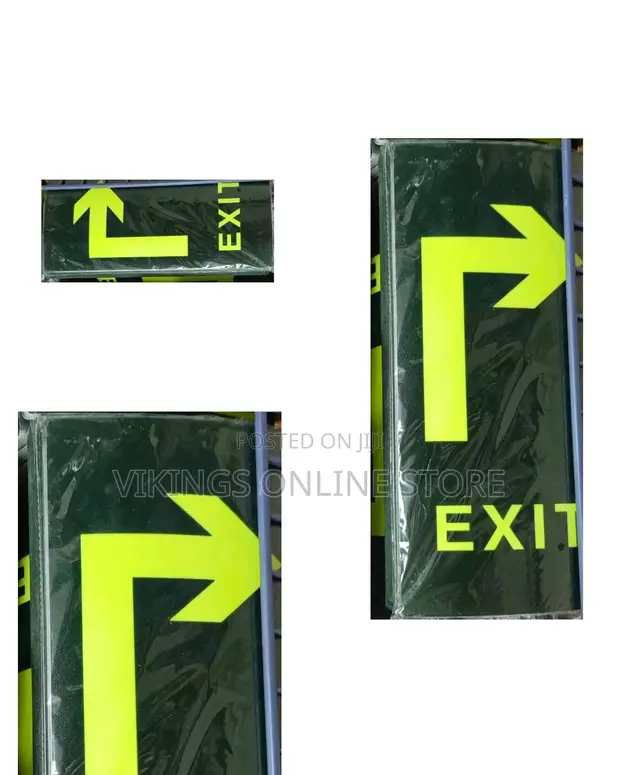 Glow-in-the-Dark Exit Sign Sticker - 1