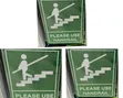 5 Pieces A4 Size 'Please Use Handrail' Stair Sign Sticker - 1