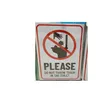 Please Do Not Throw Trash in Toilet Sign (A4 Size) - 1