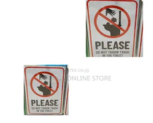 Please Do Not Throw Trash in Toilet Sign (A4 Size)