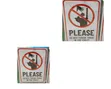 Please Do Not Throw Trash in Toilet Sign (A4 Size) - 2