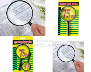 2-Piece Handheld Magnifying Glass Set (75mm & 50mm)
